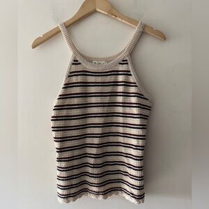 Cloud Chaser Striped Knit Halter Top